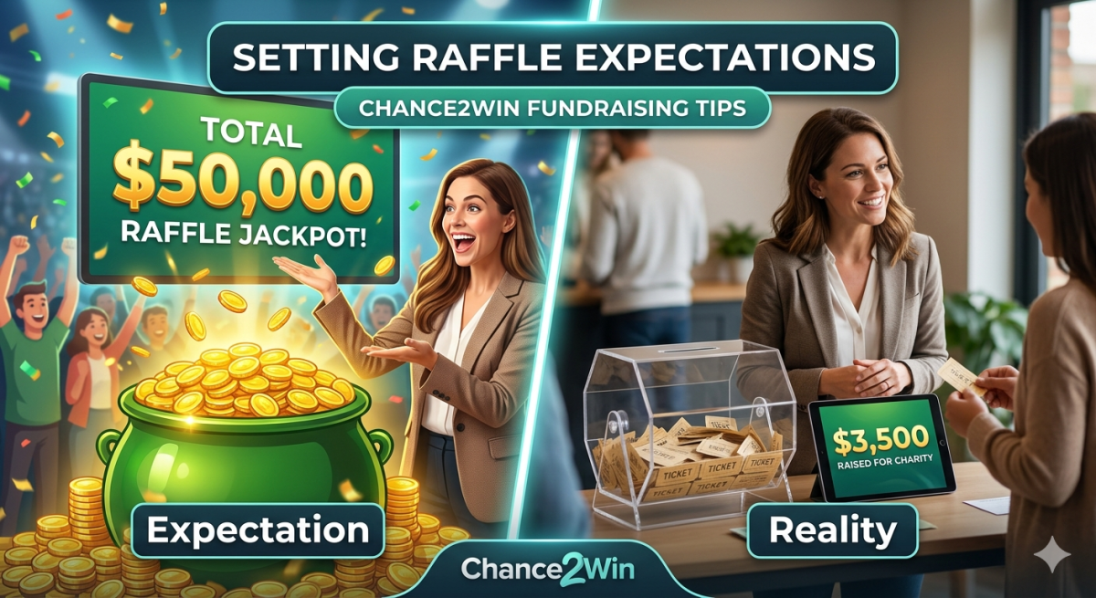 Over expecting in charity raffles
